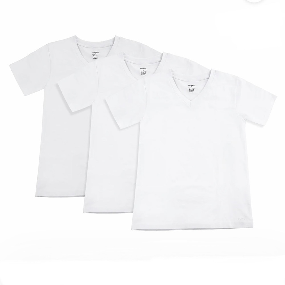 MeMoí - Boy’s V-Neck Cotton T-shirt (3-pack)